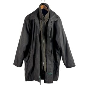 Lauren Ralph Lauren Mens 46R Edgar Jacket Overcoat Removable Liner Microsuede